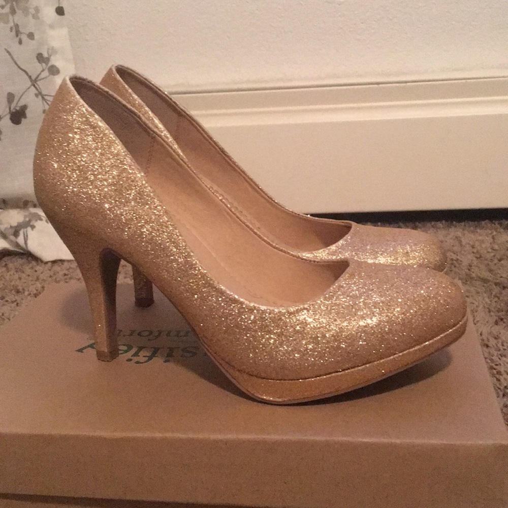 Sparkly Gold Heels